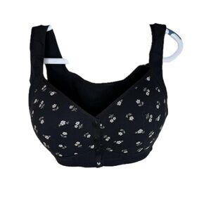 Daisy Black Floral Bra NWT